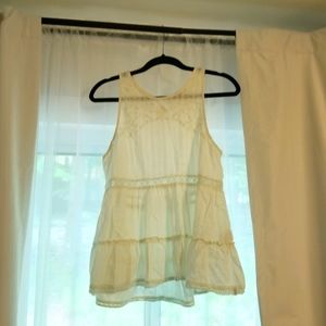 Sleeveless linen top